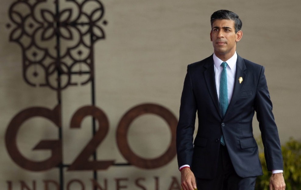 中英下午突宣布取消雙方會面，唐寧街10號指出，會晤取消是因為日程安排問題。（翻攝Rishi Sunak推特）