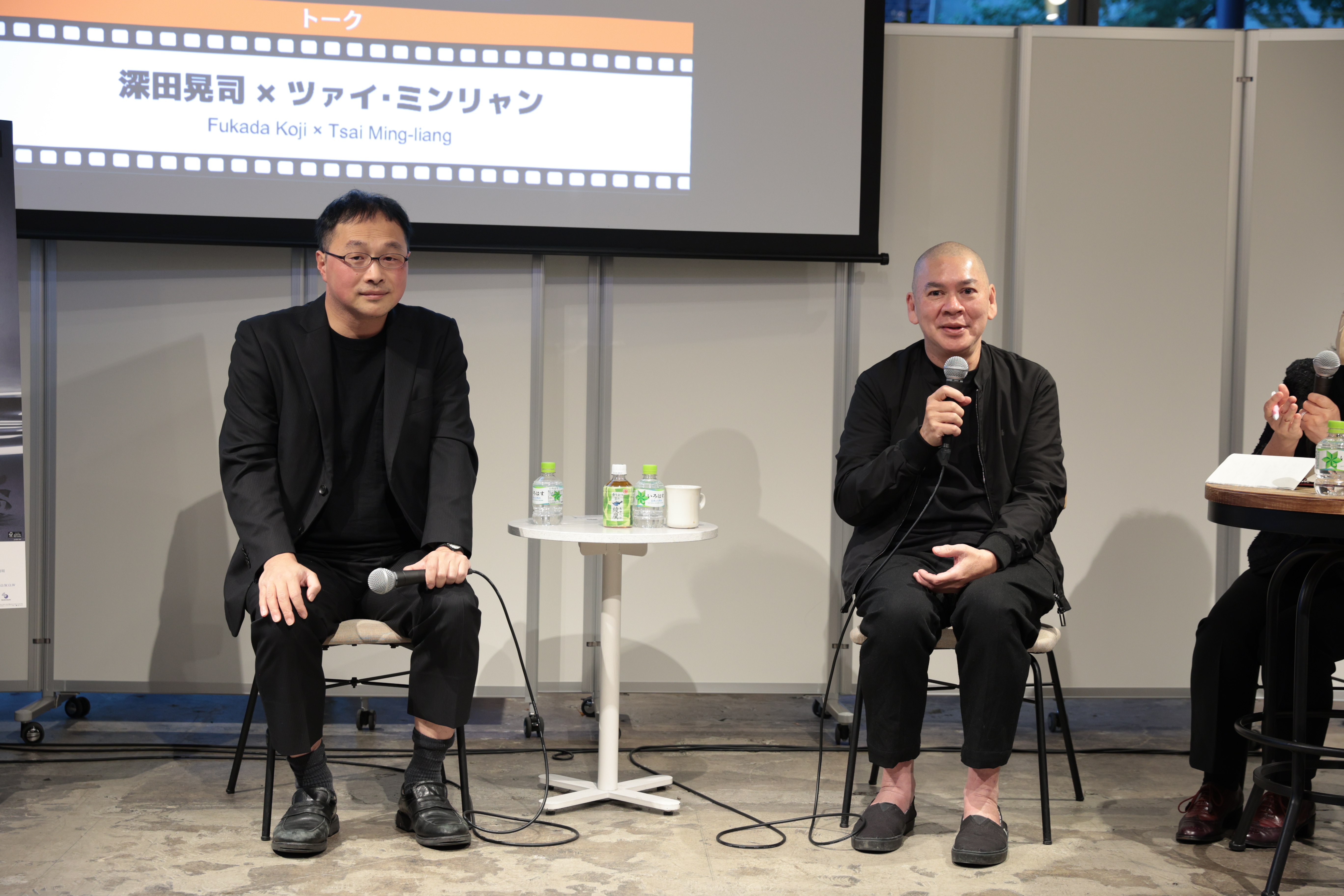 蔡明亮今年和日本導演深田晃司在影展上進行對談。（東京國際影展提供）