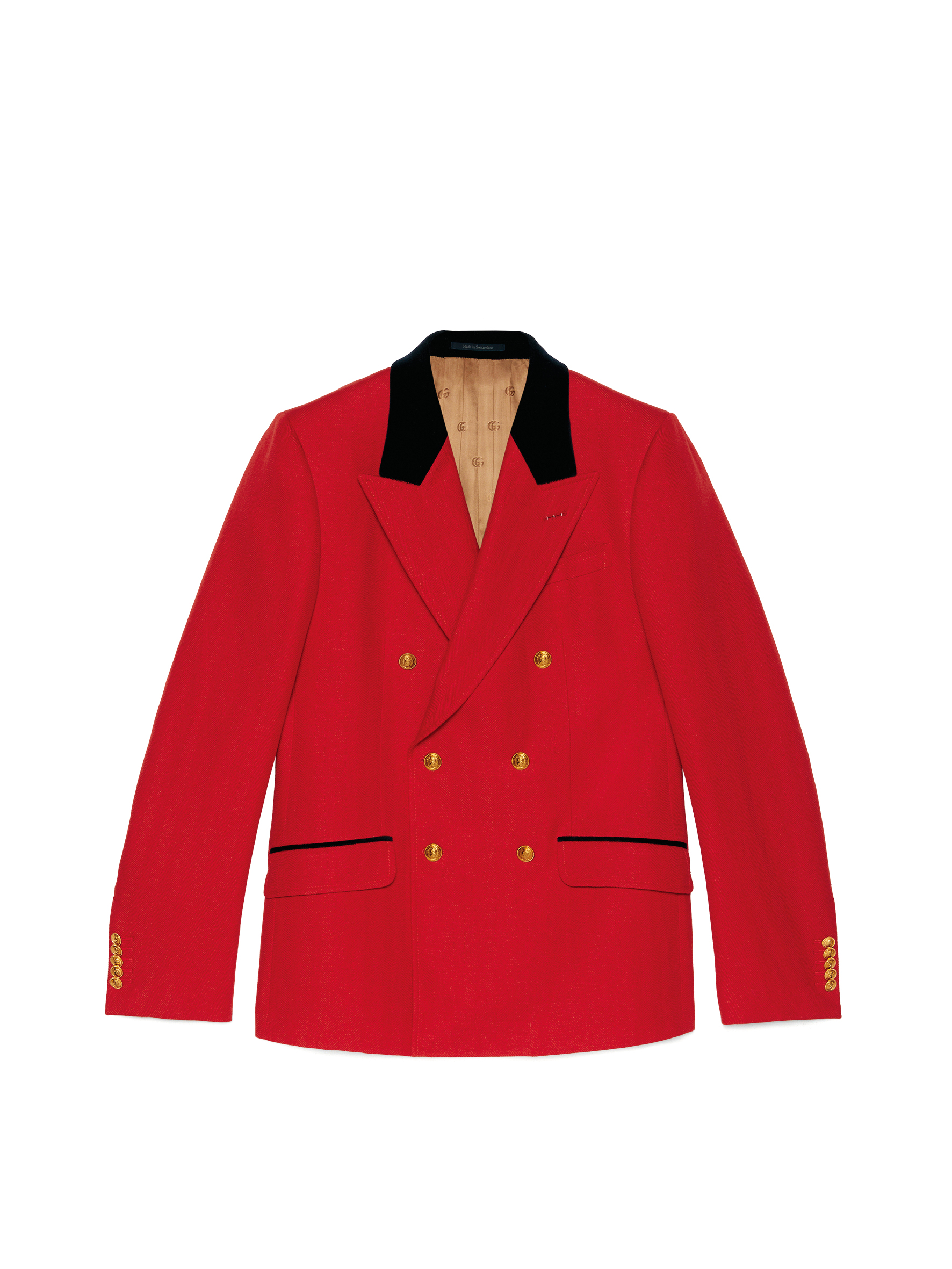 紅色西裝外套 NT$91,500。(GUCCI提供)