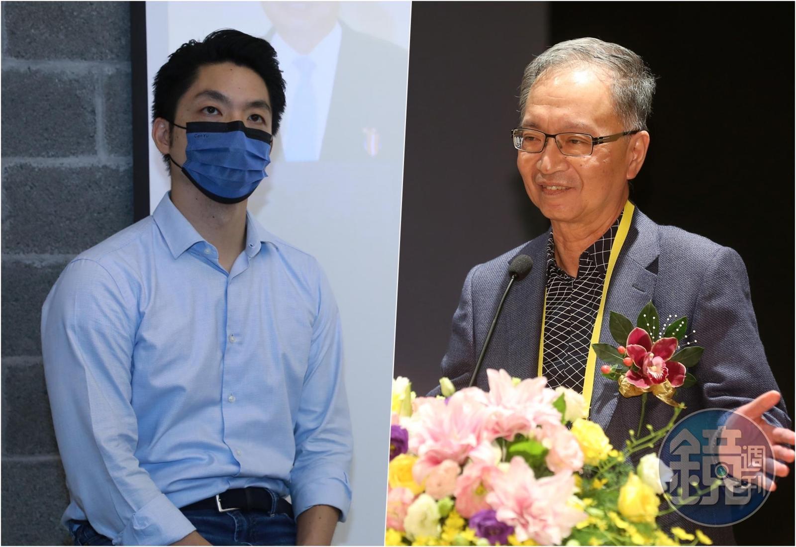 蔣萬安（左）批薛瑞元（右）是綠衛兵，薛則反稱說是綠油精比較好。（本刊資料照）