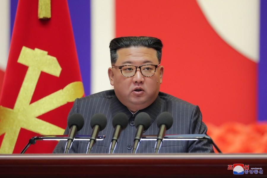 金正恩今（20）日放話「隨時準備核攻擊阻止戰爭」，並警告美國、南韓進行聯合軍演。（翻攝自朝中社）