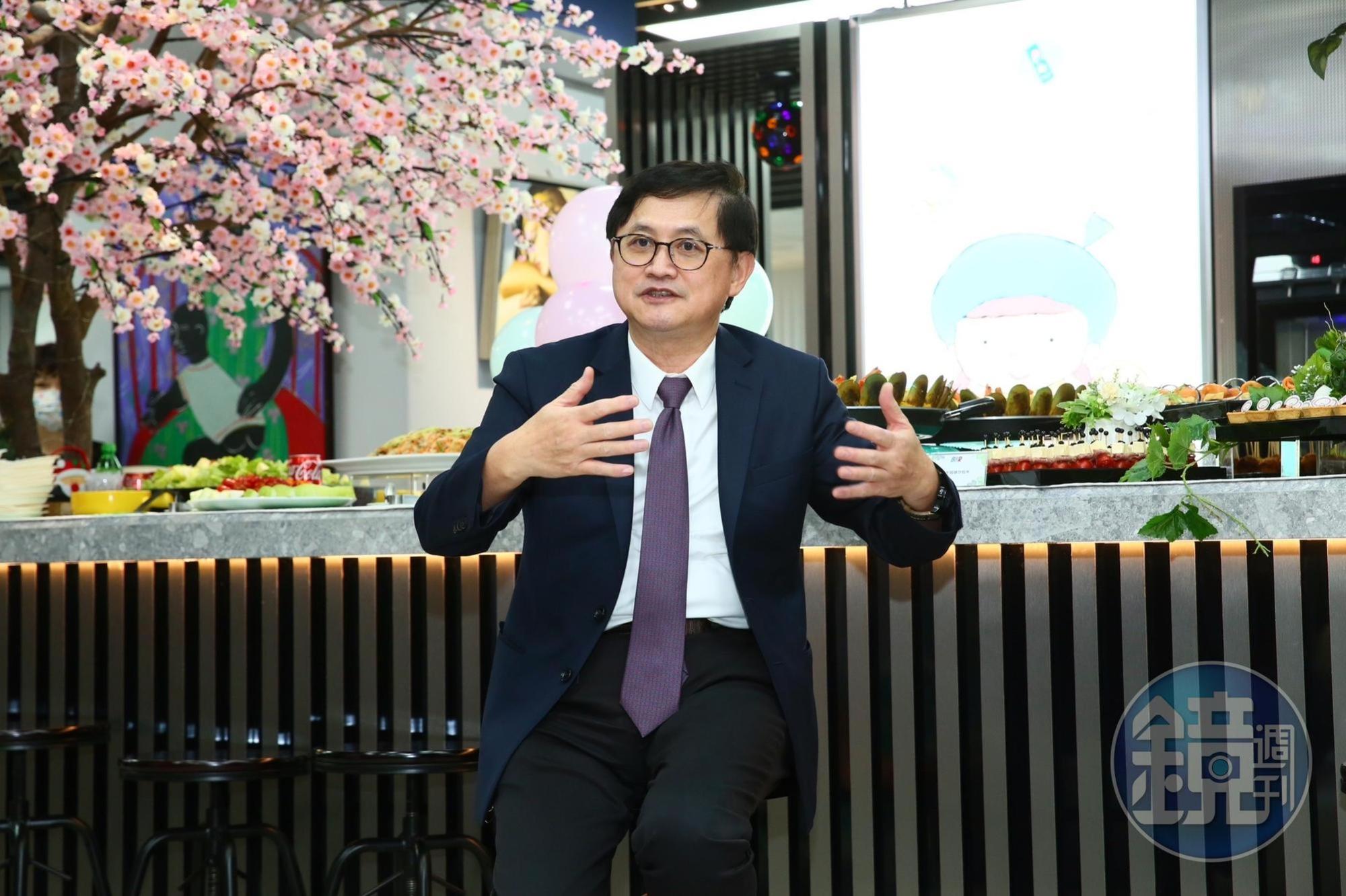 童子賢17日親自出席旗下美彤國際兒童美妝保養品牌BOTITE PLUS活動，期許台灣在硬體與半導體外的產業能有更多元的發展。
