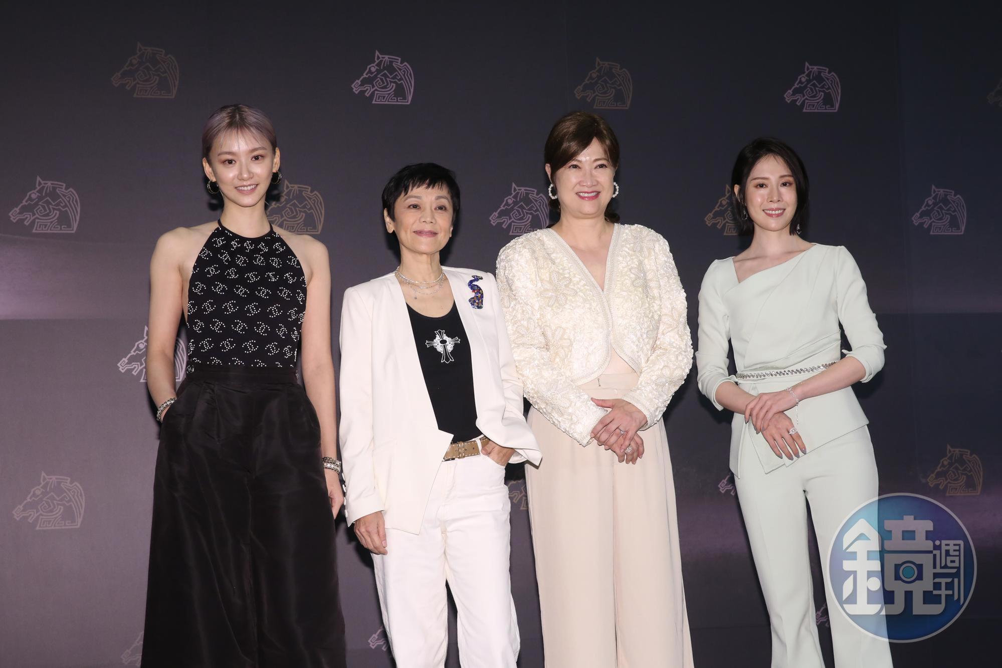 4位金馬準影后袁澧林、張艾嘉、洪慧芳、蔡亘晏台上零火藥味，現場簡直像是對大前輩張艾嘉的示愛大會。