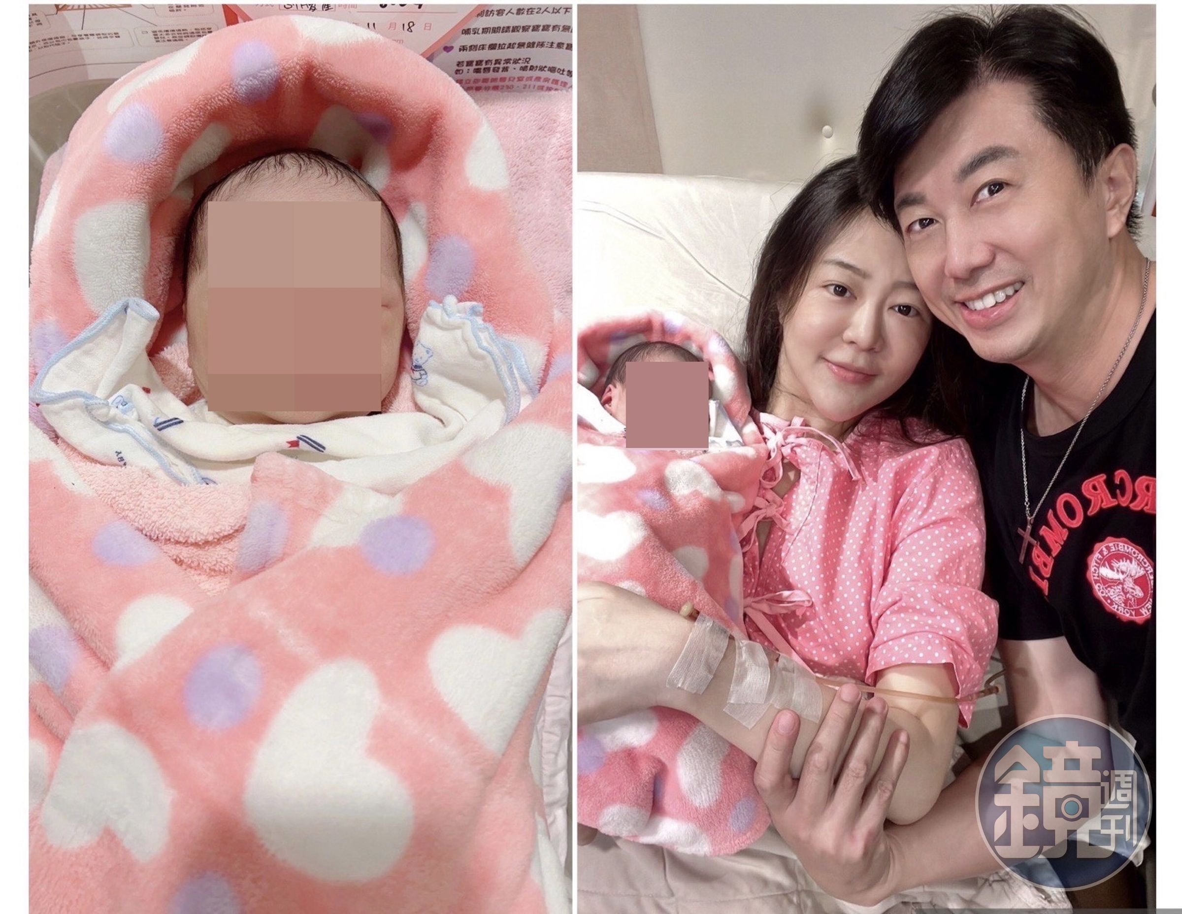 藝人文汶18日剖腹產誕下女兒「模模」。（民視提供）