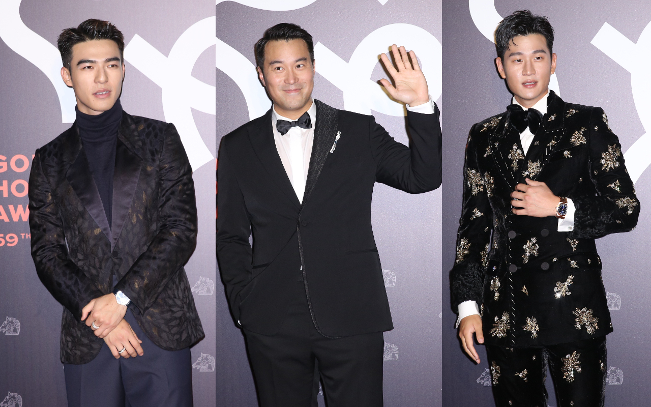 周興哲（右圖）、張孝全（中圖）、陳昊森（左圖）爭金馬紅毯第一帥。