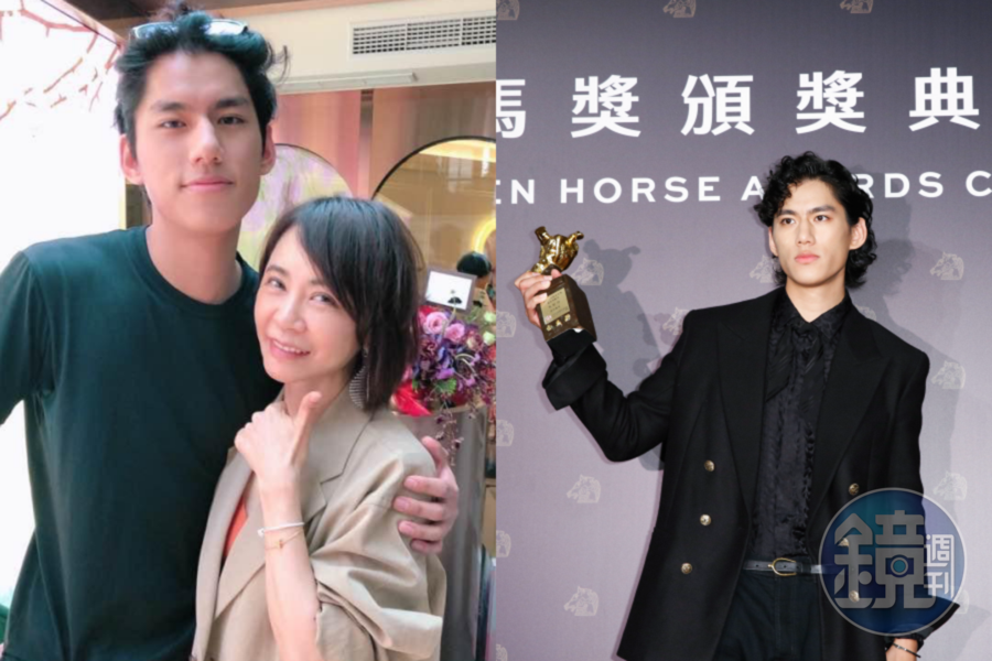 朱軒洋(右圖、左圖左)或金馬男配,第一句話就感謝挖掘他的柴智屏(左圖左)。(左圖翻攝自柴智屏臉書)