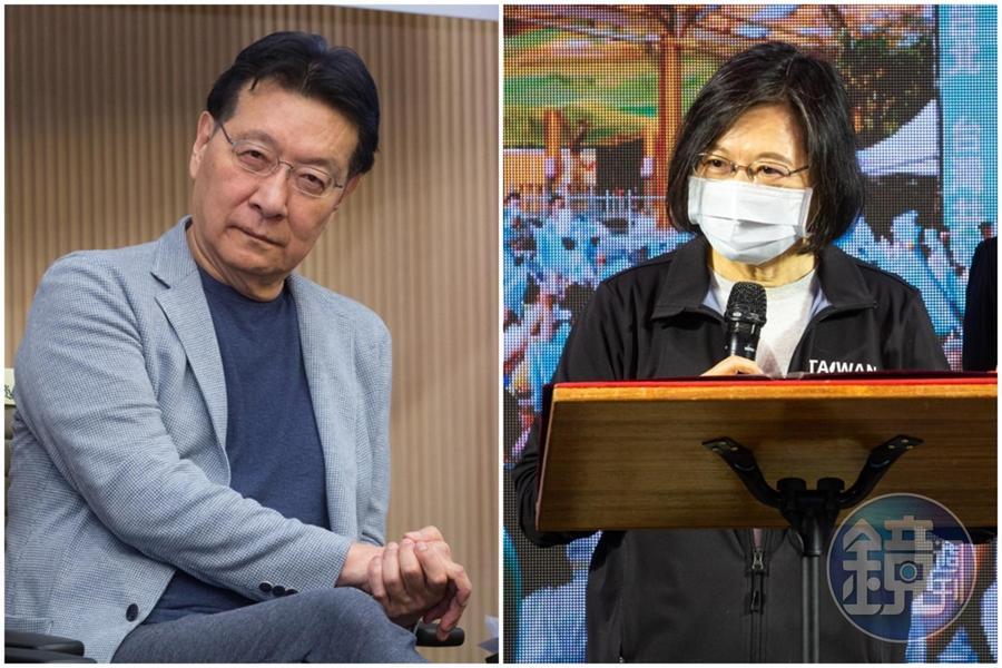 團團離世之際，趙少康（左）怒批蔡英文（右）不聞不問相當冷血，對此總統府回應了。（本刊資料照）