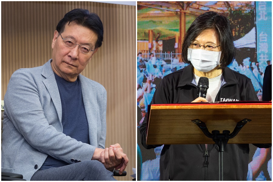 團團離世之際，趙少康（左）怒批蔡英文（右）不聞不問相當冷血，對此總統府回應了。（本刊資料照）