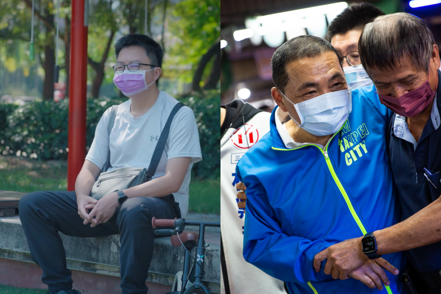 侯友宜（右）日前出席活動被問到「恩恩」秒結束訪問離場，讓恩恩爸（左）氣憤又痛心。（翻攝自恩恩爸臉書、本刊資料照）