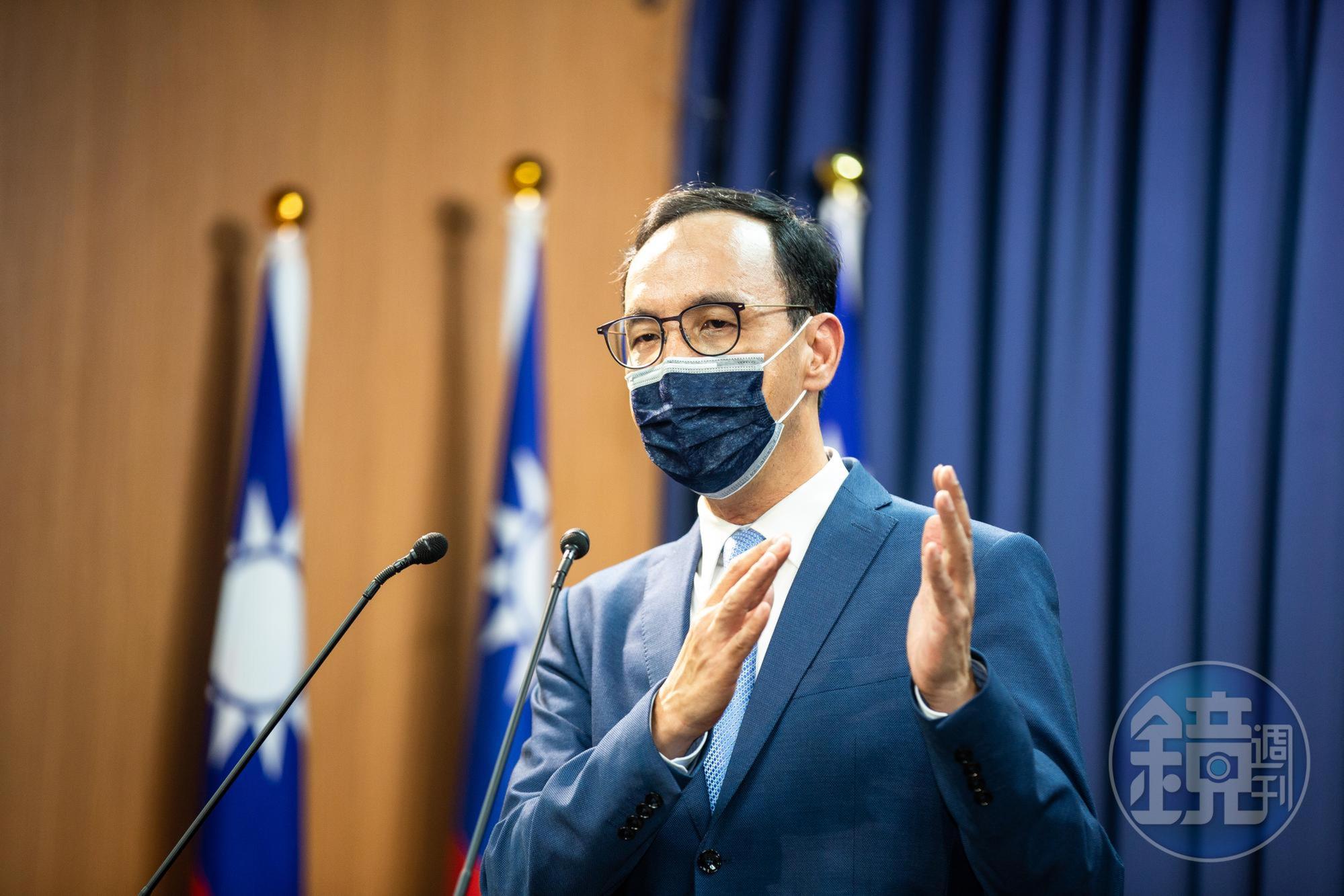 朱立倫今天被追問是否有「百日卡侯」一事，他不滿怒斥，「這麼沒水準、Low的離間計」。（本刊資料照）