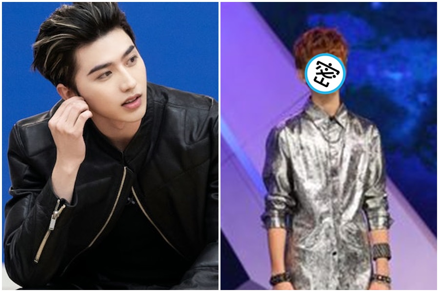 蔡徐坤過去舊照被前東家起底，暗指他有整形。（翻攝自依海文化微博）