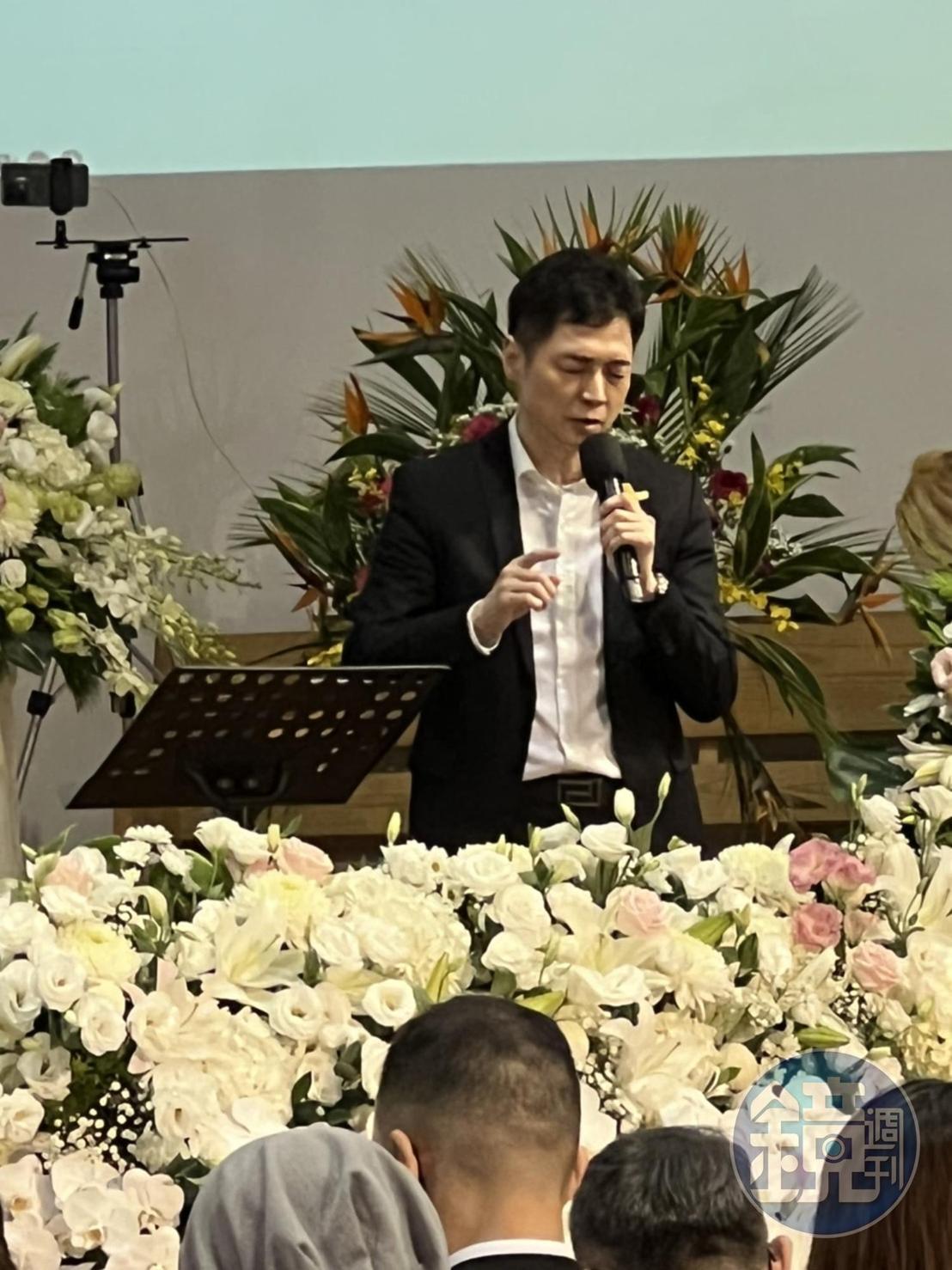 宋達民牧師上台致詞。(讀者提供)