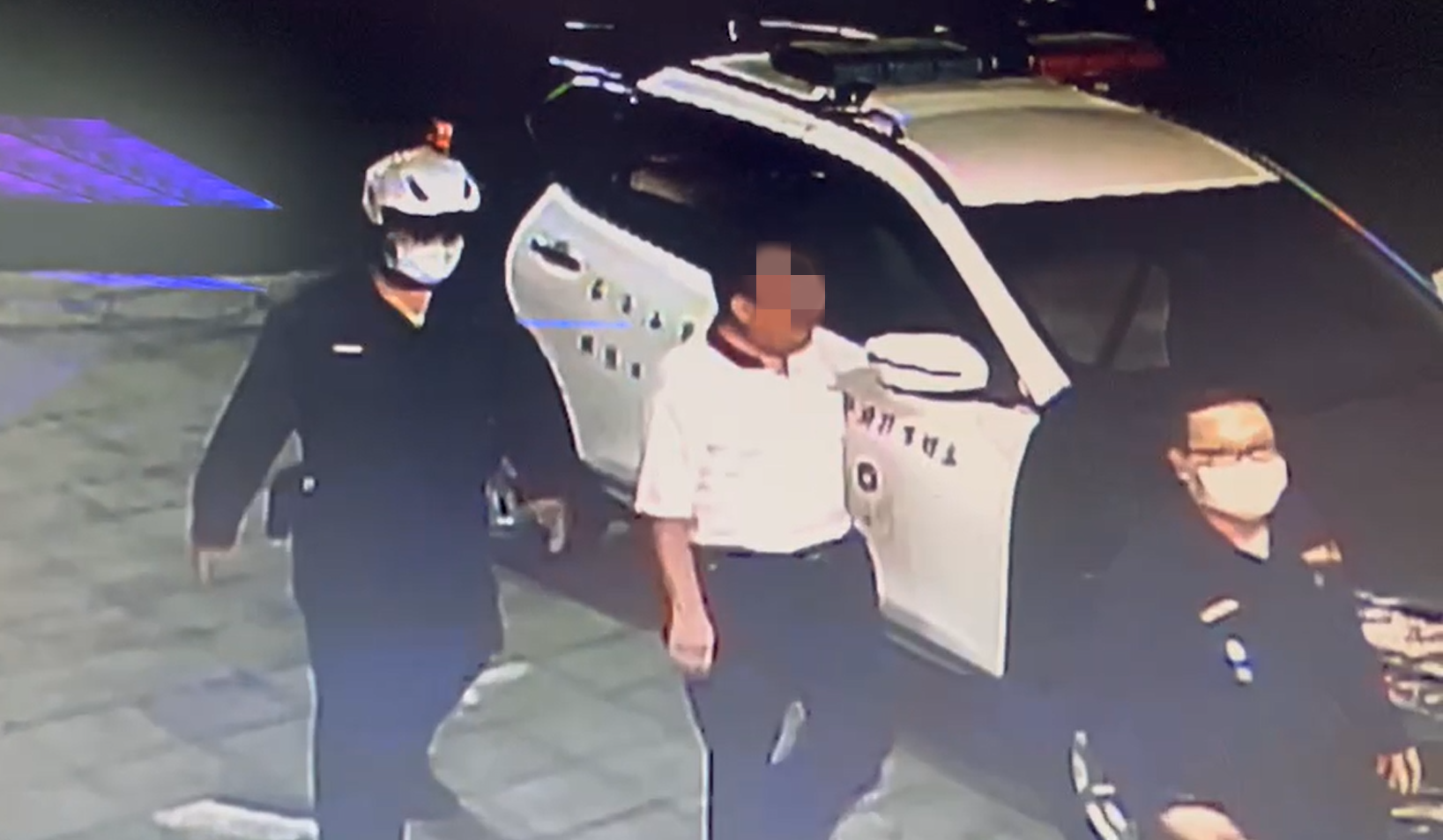警方將酒駕肇事的劉姓男子移送法辦。（翻攝畫面）