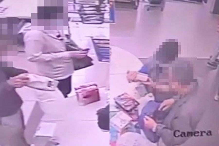 高雄一名61歲男子稱因為確診後遺症，忘記結帳整袋價值3多元的商品。（翻攝畫面）