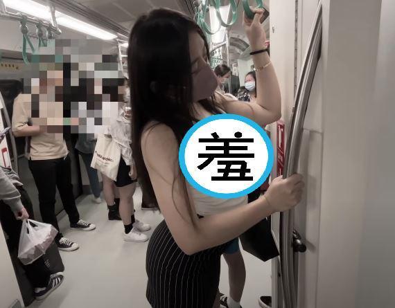 日本掀起了一股「無罩散步」的潮流，台灣也有女子跟進！（翻攝嫚嫚Daisybaby⭐️ノーブラ散歩YouTube）