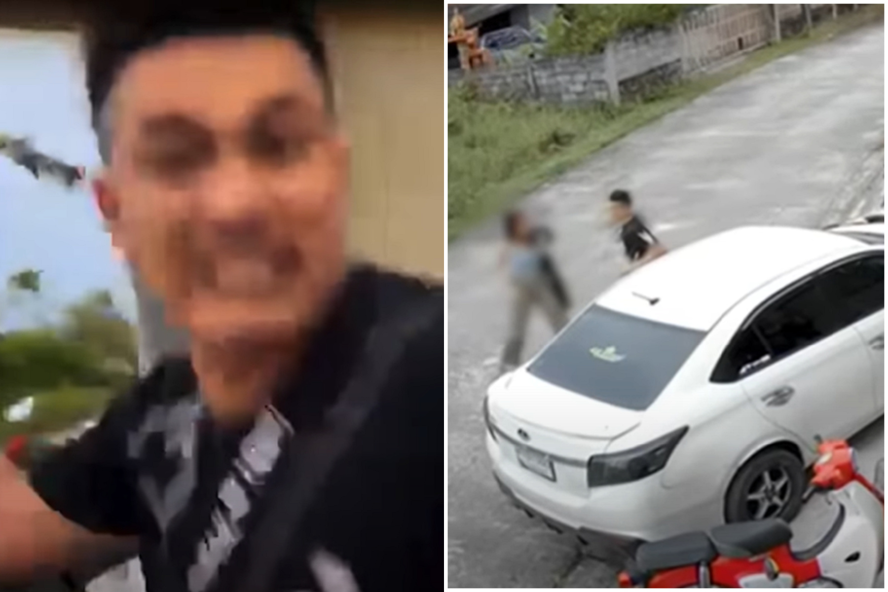 女捉姦錄影遭出軌夫拿槍巴頭，意外擦槍走火！害她一槍斃命爆頭。（翻自《Sanook》）