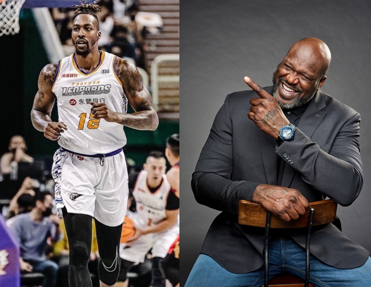 NBA傳奇中鋒歐尼爾（右）對於霍華德（左）表現不以為然。（翻攝自Shaquille O’Neal臉書、Dwight Howard ig帳號）