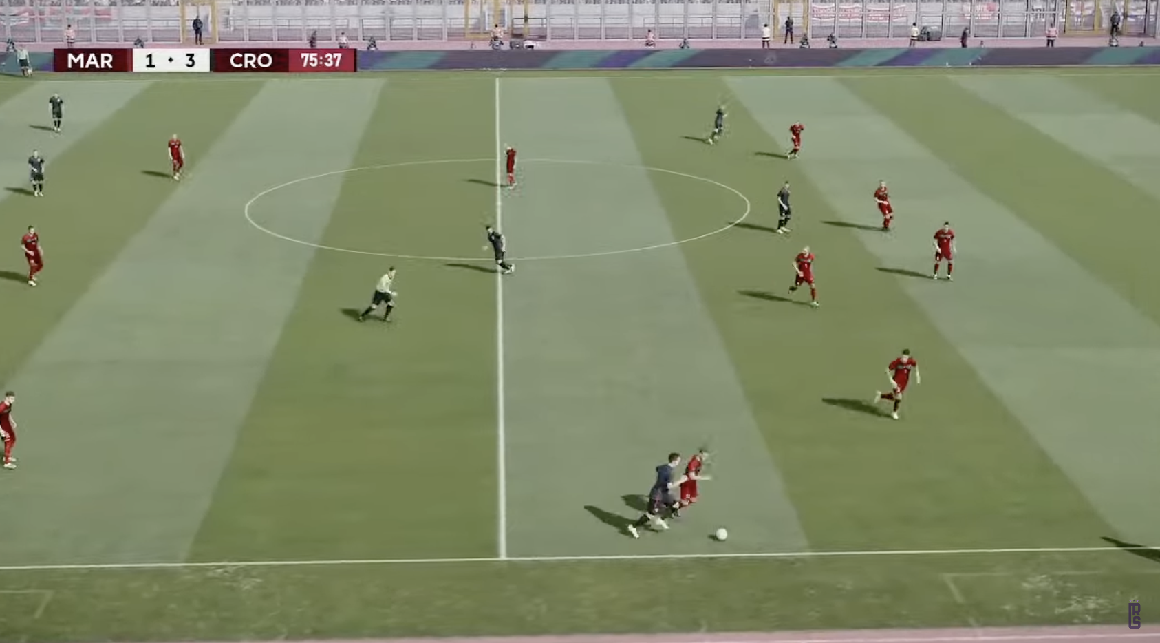 YouTube頻道「 Rennê Sousa」在線上直播遊戲畫面，不少人誤以為是真實比賽。（截圖自YouTube）