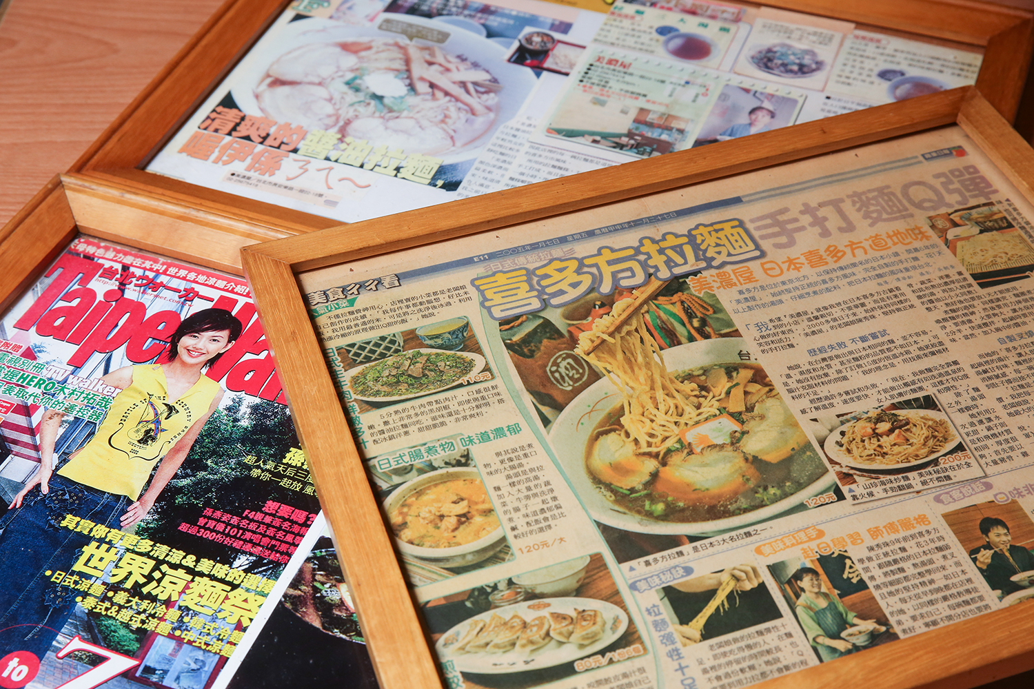 美濃屋是唯一獲得喜多方「老麵會」認證的海外店家，吸引不少報章雜誌前往採訪。