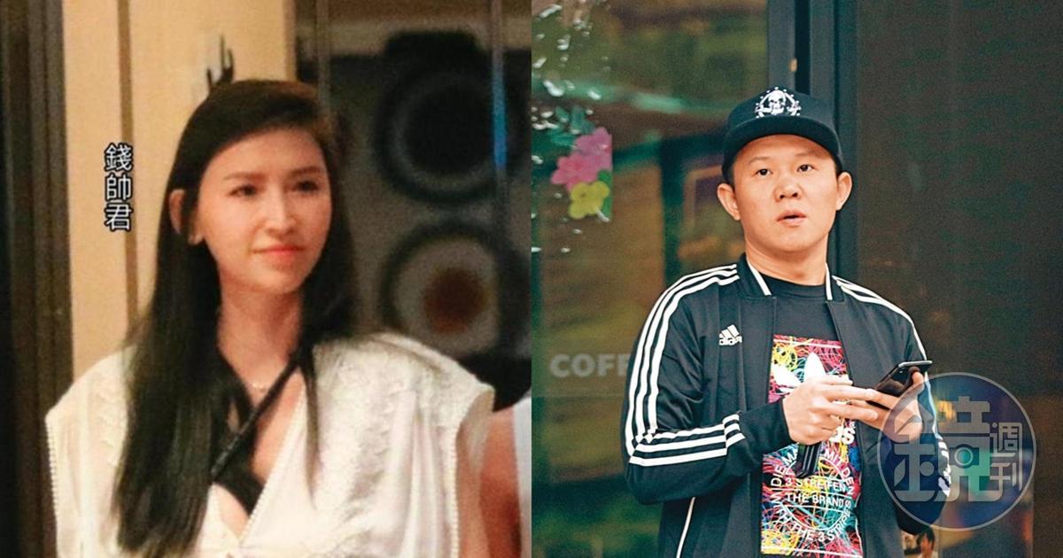 名模錢帥君（左）的男友郭哲敏（右）涉地下匯兌洗錢，並在上月下旬潛逃出境。（本刊資料照）