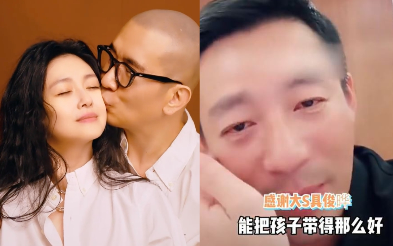 汪小菲（右圖）不斷怒懟大S（左圖左）、具俊曄（左圖右）。（翻攝自汪小菲微博、大S臉書）