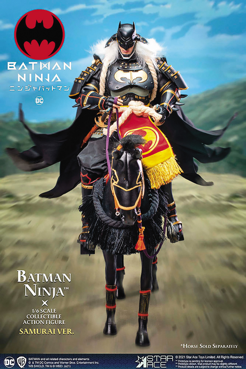 《忍者蝙蝠俠》因故事背景在日本古代,周邊商品(圖)受許多玩具收藏家喜愛。