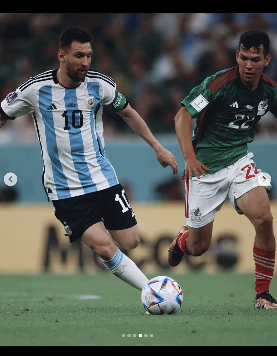 梅西成功破門。（翻攝Leo Messi IG）