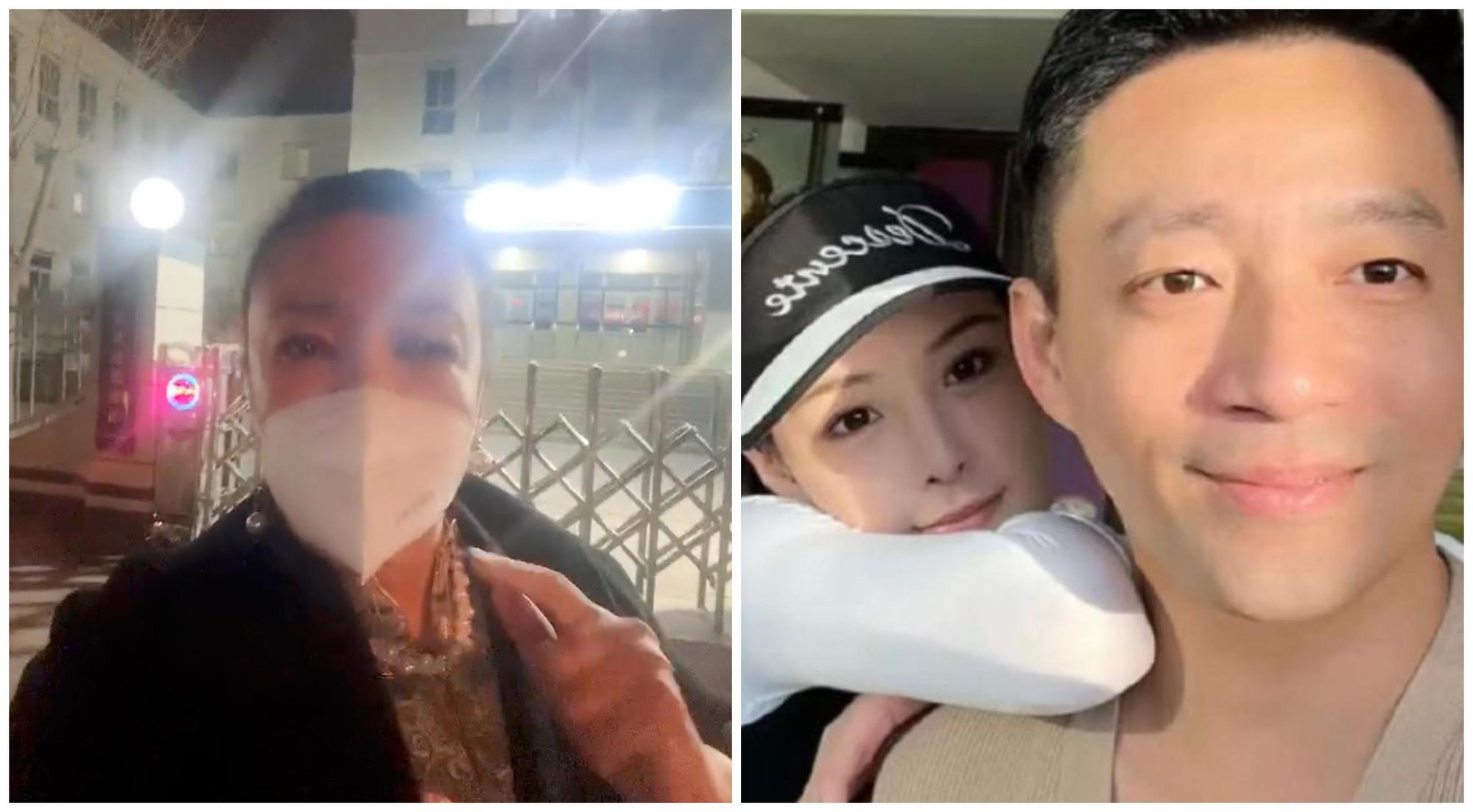 網傳一段疑似汪小菲與張穎穎的錄音，張蘭（左圖）深夜到警局報警。（翻攝微博）