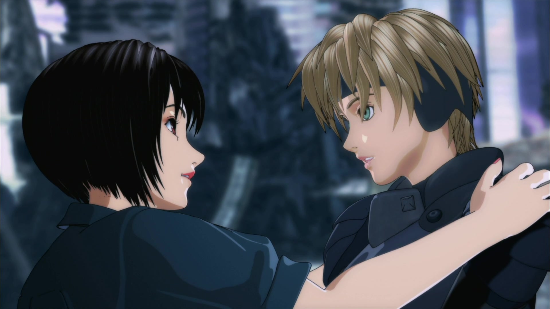 《蘋果核戰》是以3DCG做出卡通渲染效果，營造手繪感，人物動作則是用動態捕捉；這種製作方式也被稱作「3D Live Anime」。（翻攝自Hong Kong Cinema）