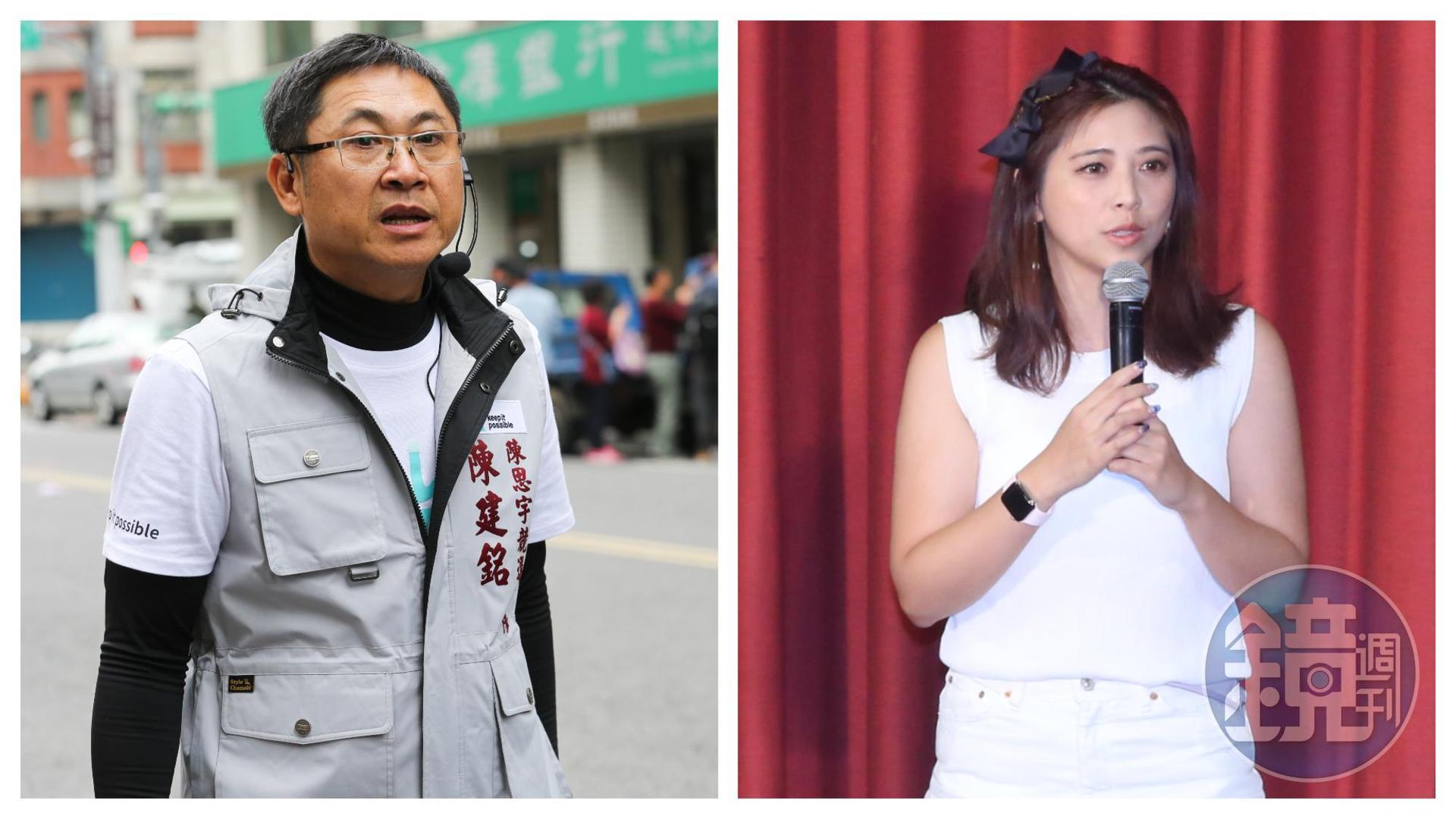 陳思宇(右)無緣進入台北市議會,父親陳建銘(左)開砲轟民眾黨應檢討反省。(本刊資料照)