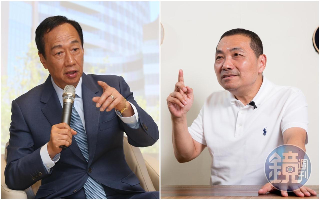 國民黨贏得九合一大選最大勝利，外傳侯友宜（右）可能會與郭台銘（左）組成「郭侯配」角逐2024。（合成照，本刊資料照）