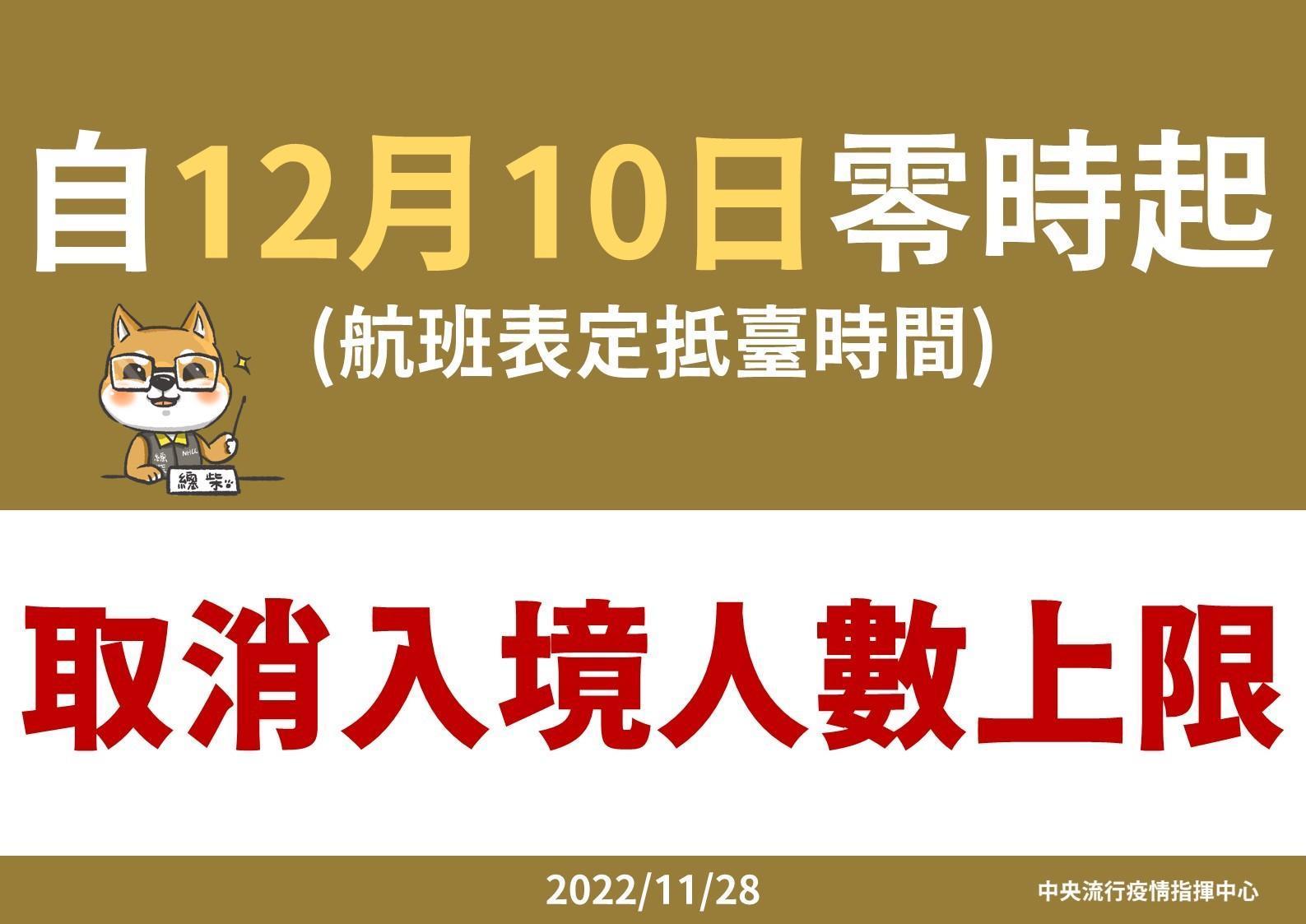 指揮中心取消入境人數限制。（指揮中心提供）