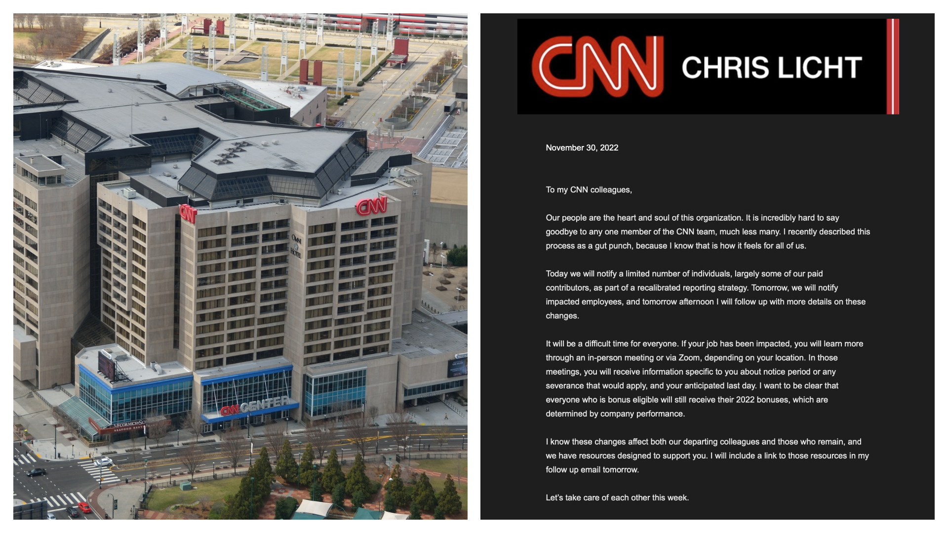 《CNN》11月30日宣布展開裁員行動。（Pixabay／Image by Paul Brennan、翻攝自推特@oliverdarcy）