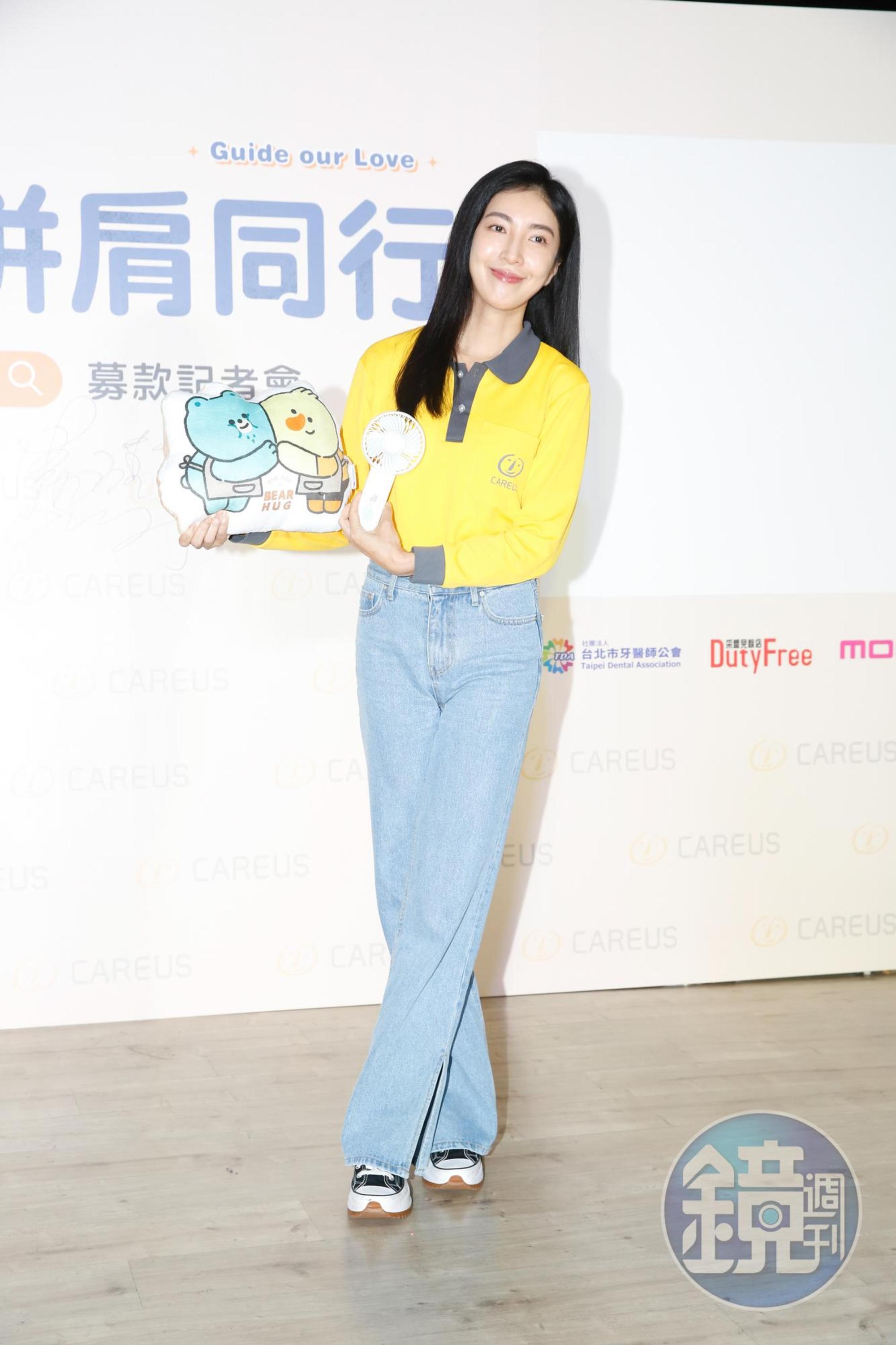 楊謹華日前去韓國渡假和老公放風，返台後準備開工。