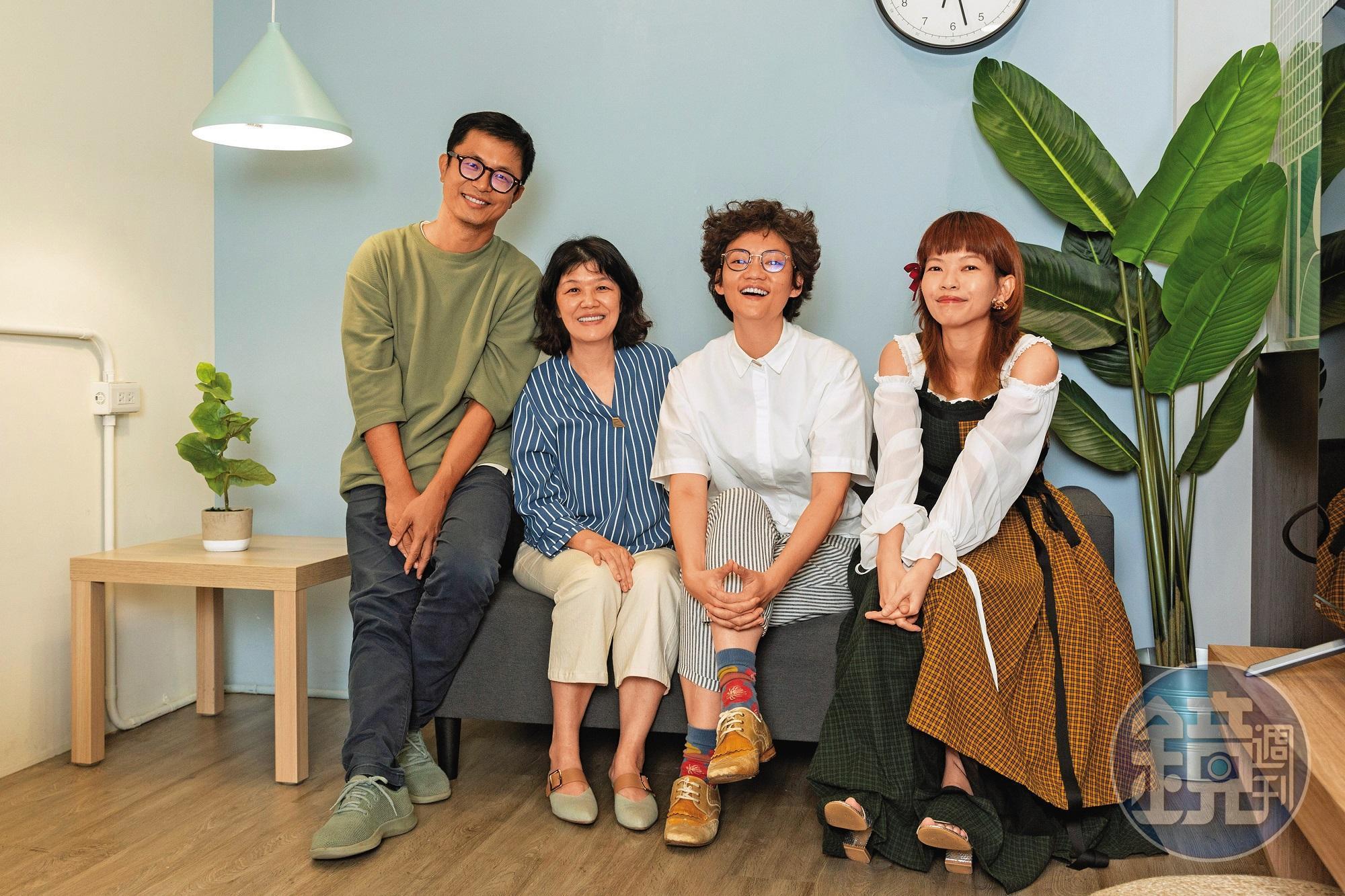 製作人巫知諭(左二)與余慧君(右二),結集高炳權(左一)、陳虹任(右一)等5組編導團隊合作。