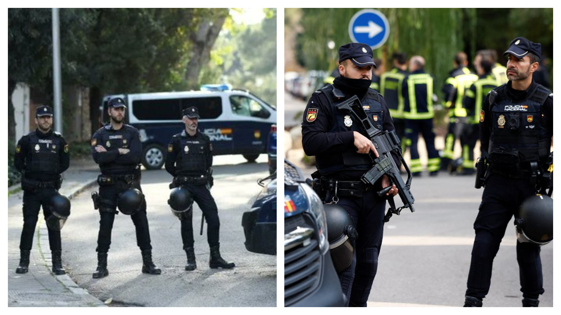 西班牙近期多個矚目目標都陸續收到郵包炸彈，西班牙因此加強維安。（翻攝自推特@GlasnostGone、@KIDataApp）