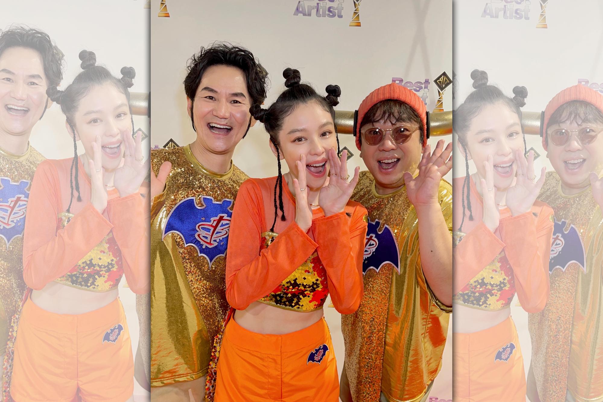 「黑色餅乾」合體登上日本電視台Best Artist 2022演出。(日本電視台提供)