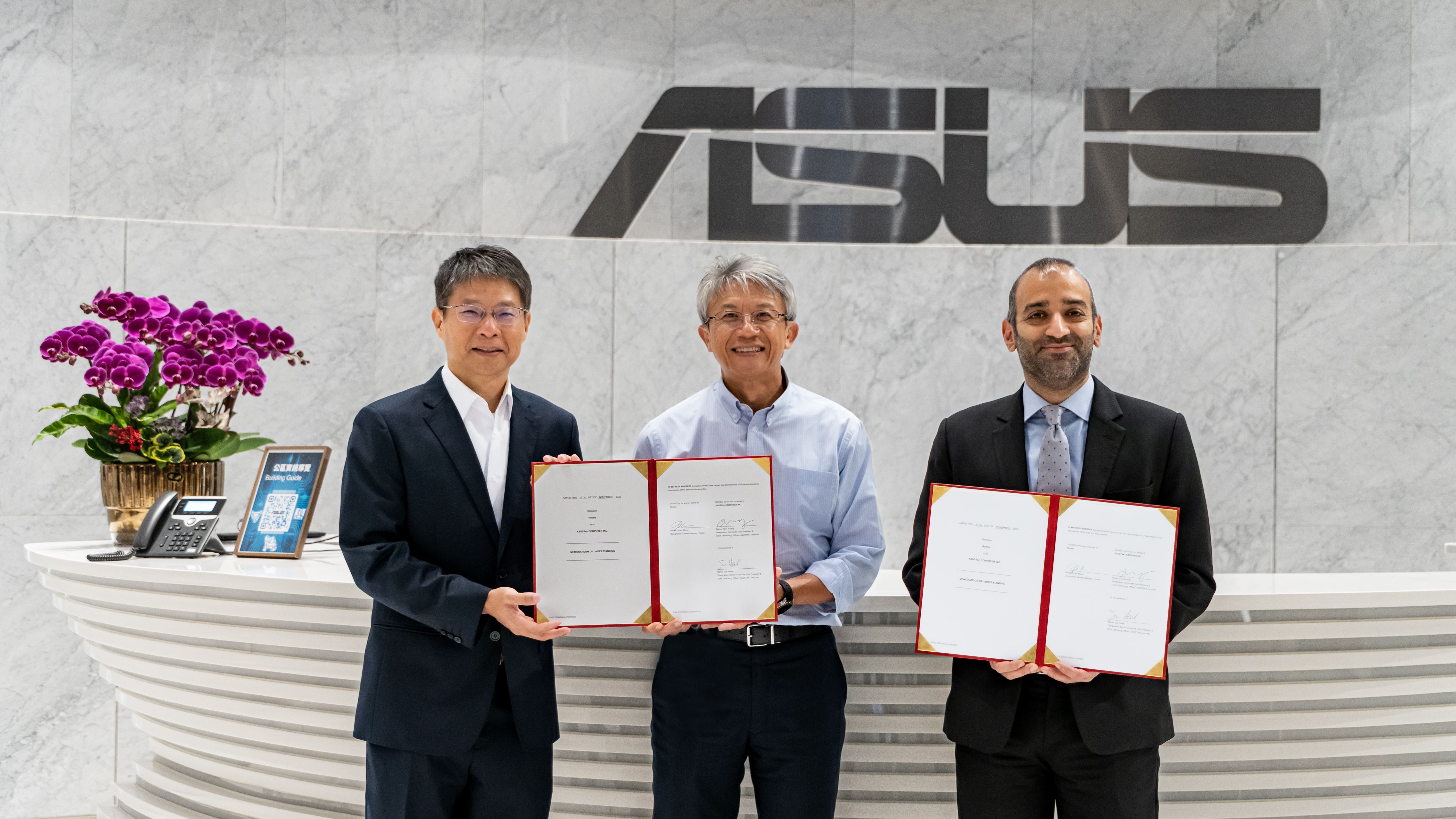 華碩與羅氏大藥廠結盟，聯手搶進精準醫療市場。（華碩提供）