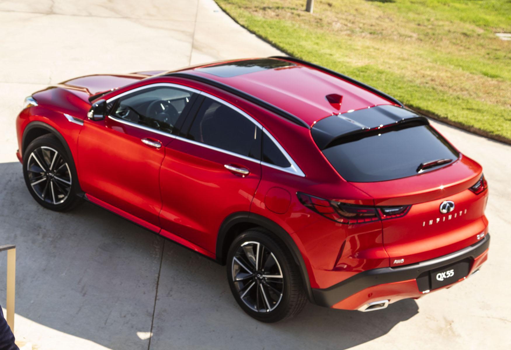 以QX50為基礎，B柱後則換上了Coupe造型。