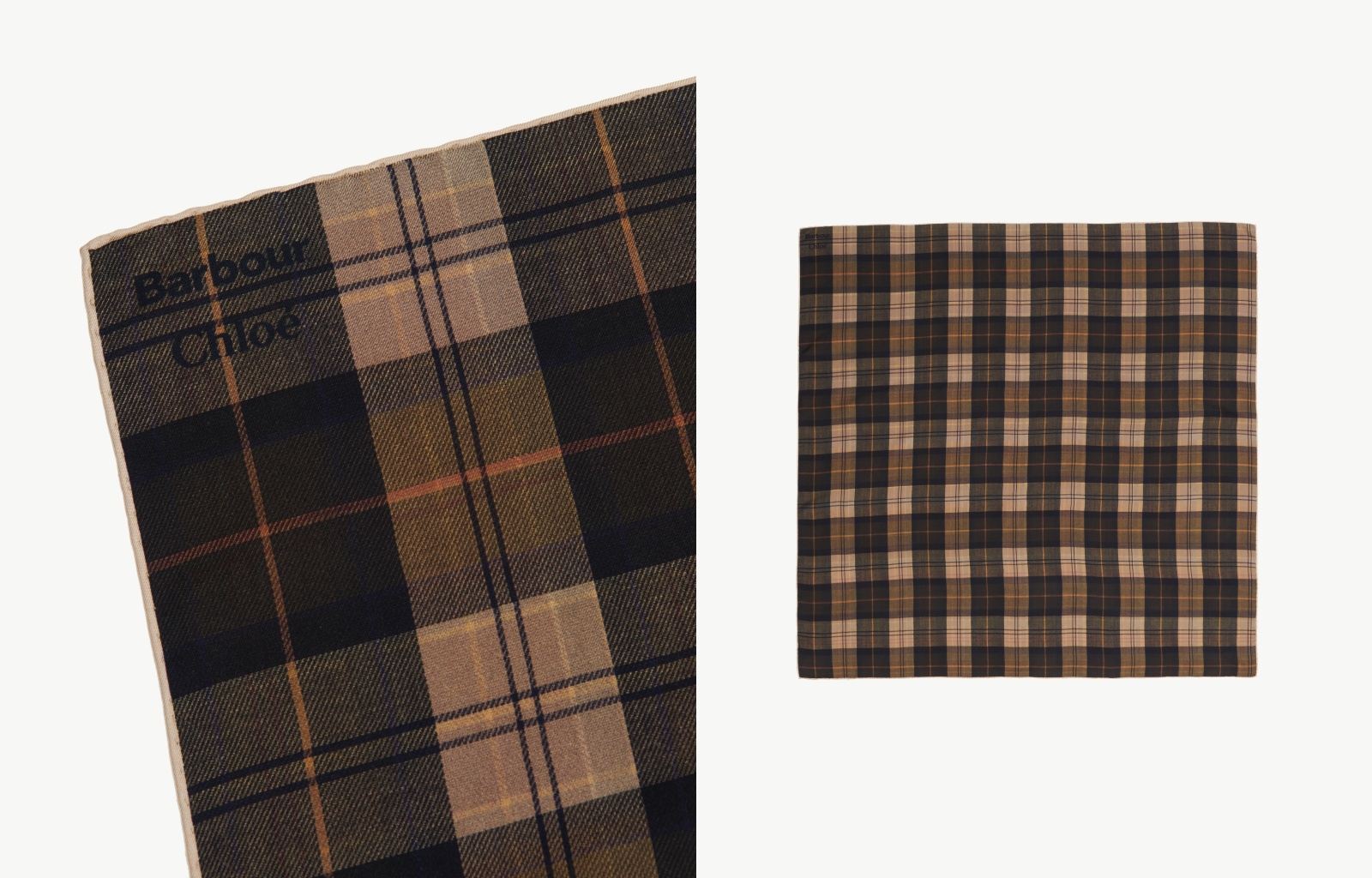 Barbour x Chloé聯名絲巾。價格未定(Chloé提供)