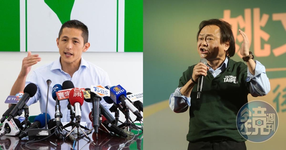 吳怡農（左）力挺王世堅（右），不捨他遭到網軍側翼的攻擊。（本刊資料照）
