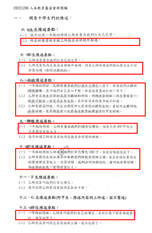人本基金會出示調查報告，指控新北市政府無作為還包庇。（翻攝人本教育基金會臉書）