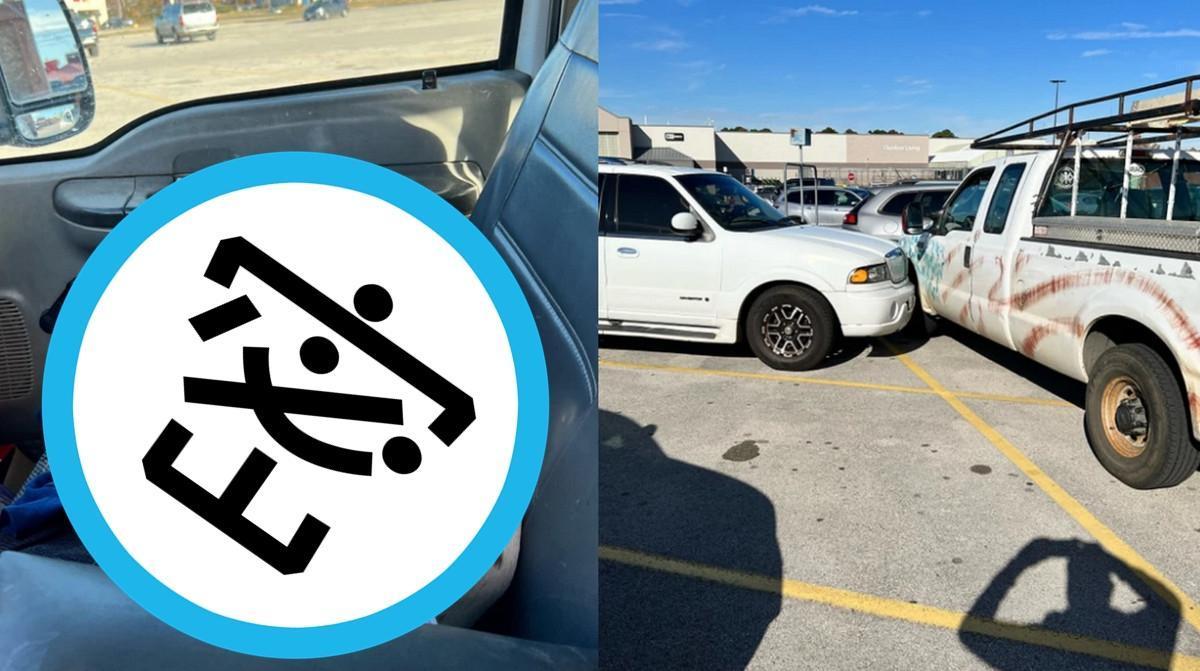 狗狗被主人獨自留在車上駕駛座,竟意外發動車子四處衝撞車子。(翻攝臉書「Kilgore Police Department」)