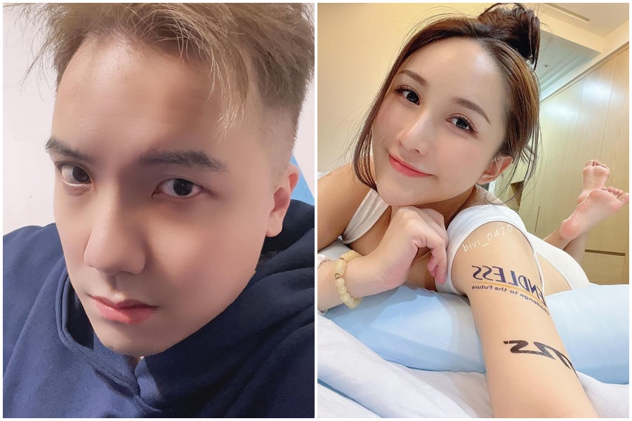 華華（右）不雅影片疑似遭到男友外流，圤智雨（左）在IG爆料，經比對男生身分曝光。（左圖翻攝自圤智雨IG，右圖翻攝自華華IG）