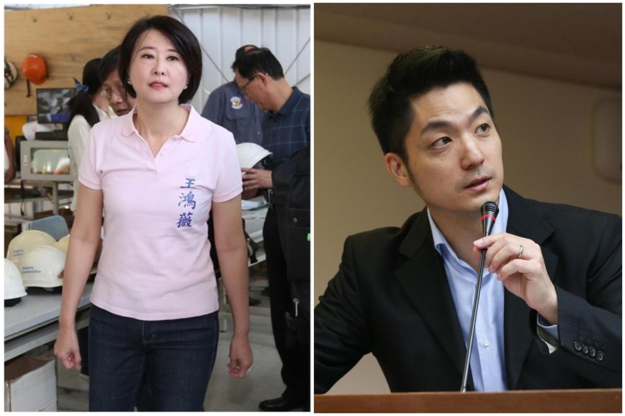 王鴻薇（左）昨天接獲電話恐嚇，蔣萬安（右）喊話「絕不允許黑暗勢力染指台北」。（本刊資料照）