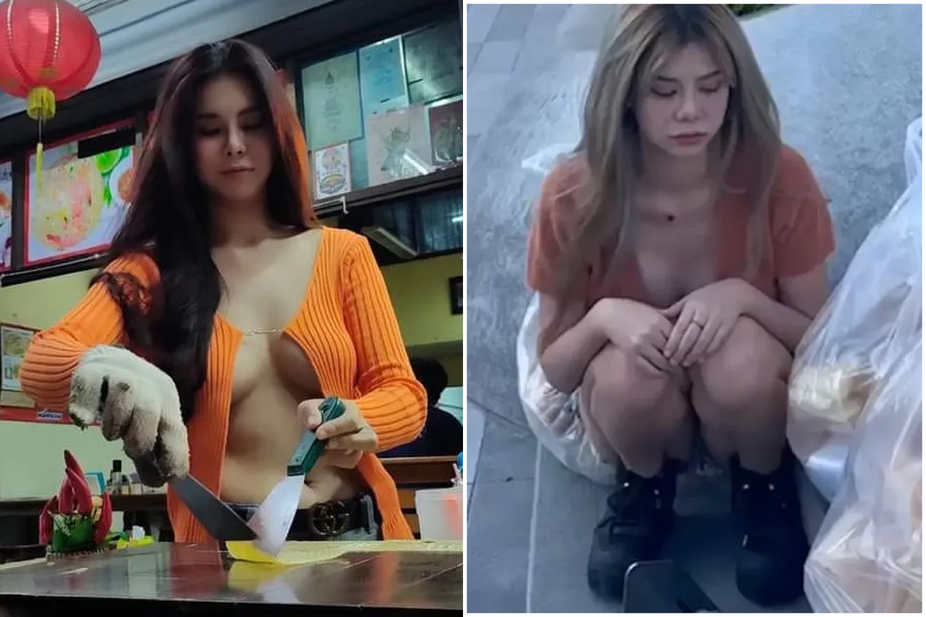 妹子爆乳烤蛋捲爆紅，如今坐地「肉聲吶喊」！讓人激情了。（翻自《Sanook》）