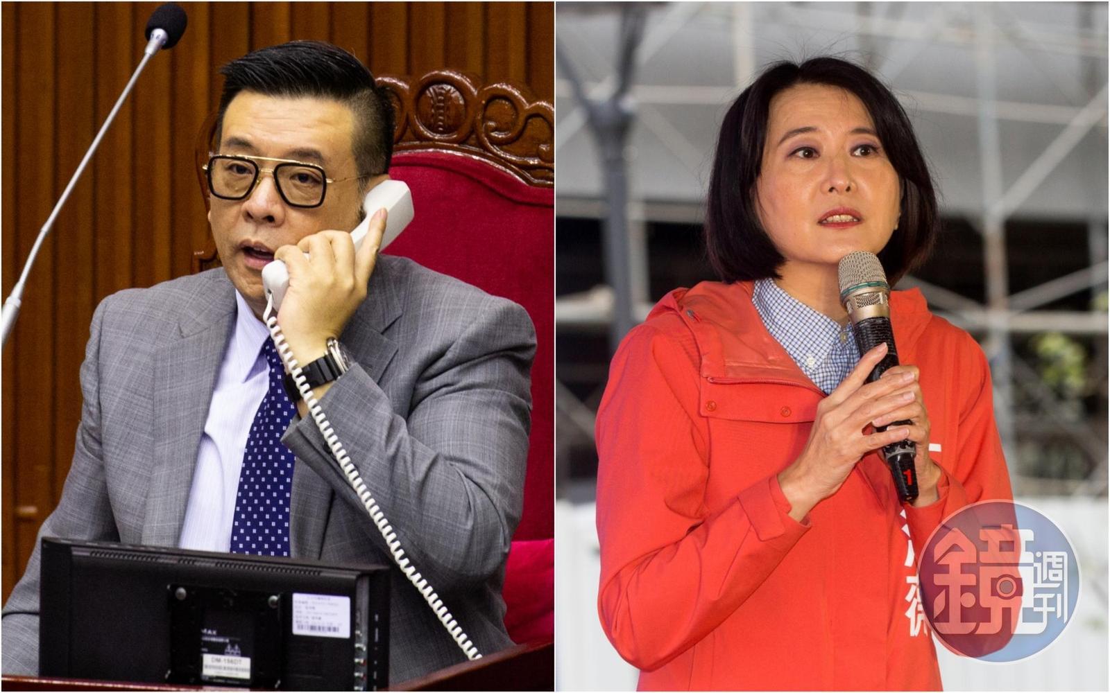 國民黨籍台北市副議長葉林傳(左)也被掀也黑道背景,王鴻薇(右)昨低調前往拜會。(本刊資料照)