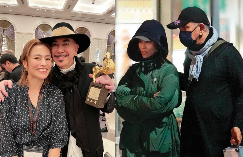 黃秋生解密身邊肢體動作親暱的女伴，要外界「不用猜了」。（翻攝黃秋生臉書、本刊資料照）