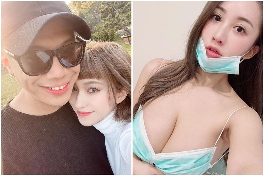 AV導演圤智雨6日自爆收到JKF女郎華華被外流的私密片,指「男主聲音好耳熟,是黑先生的聲音嗎?」(翻攝自Lucy、華華IG)