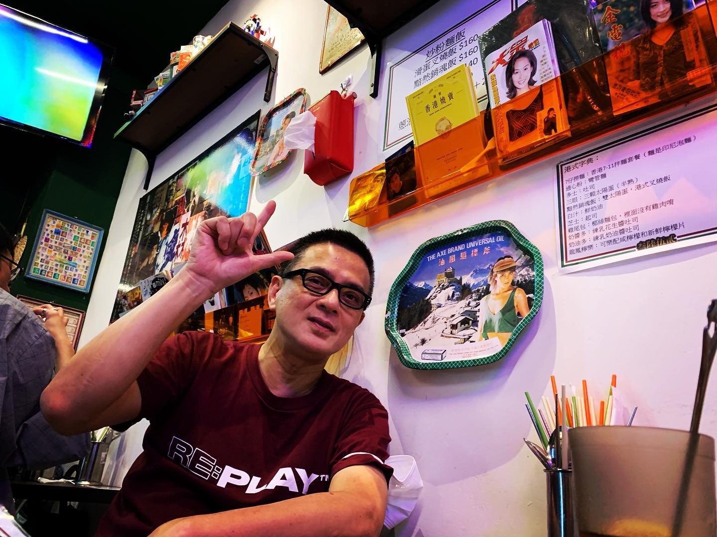 黃耀明8月底來台獨遊,遍嘗道地美食。(黃耀明臉書)